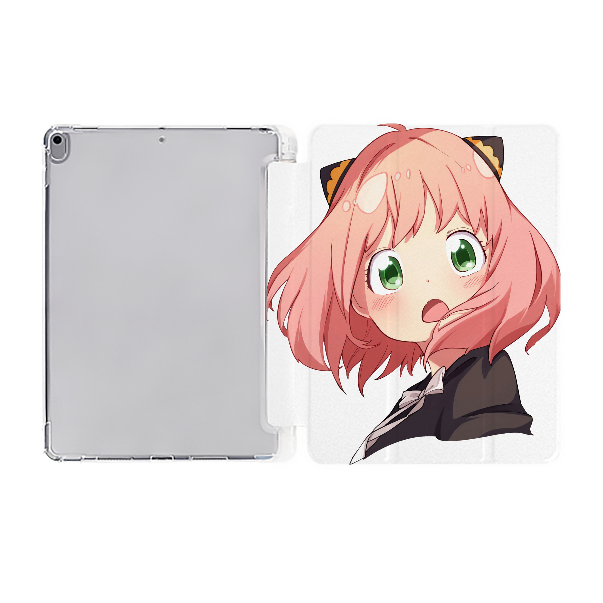 （画像用） SPY×FAMILY间谍家家酒 IPad ケース ペン収納付き 三つ折りスタンド PUレザー×シリコン 対応機種9.5/10.5/10.9インチ